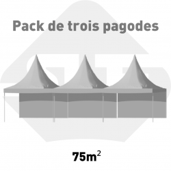 Pack de 3 tentes pagode...