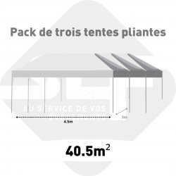 Pack de 3 tentes de...