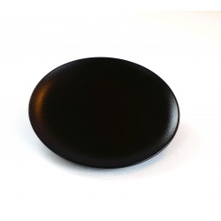 Assiette plate ronde noire...