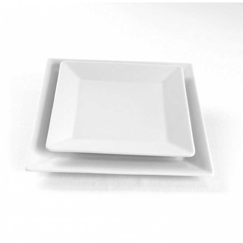 2 Assiettes carrées "Classic Square" 27cm, 21.5cm